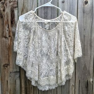 Urban Outfitters Pins & Needles Lace Sheer Top XS